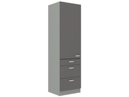 Kuchyňská skříňka Grey - 60 DKS-210 3S 1F potravinová se šuplíky PREMIUM BOX