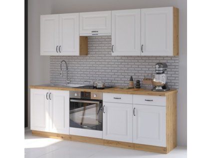 Kuchyňská linka Stilo WHAR bílá + Artisan - Sestava 4