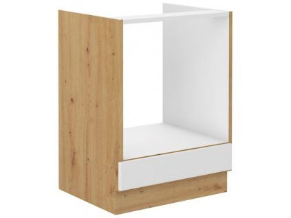 Kuchyňská skříňka Stilo WHAR - dolní 60 D GAZ pro vestavný sporák, bílá + Artisan