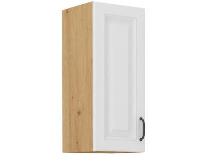 Kuchyňská skříňka Stilo WHAR - horní 30 G-72 1F, bílá + Artisan