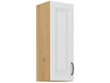 Kuchyňská skříňka Stilo WHAR - horní 30 G-90 1F, bílá + Artisan