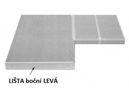 Lišta BOČNÍ LEVÁ k pracovní desce 28 mm