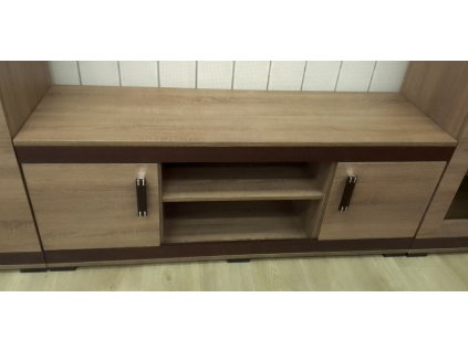 Televizní stolek Petr P17/140 cm, dub Trufla/wenge - SKLADEM 1 ks