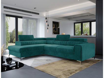 Rohová sedací Laurence, levá, Mat Velvet 75