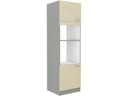 Kuchyňská skříňka Karmen - 60 DPM-210 2F sloupek se zabudovanou troubou a mikrovlnkou, dvířka
