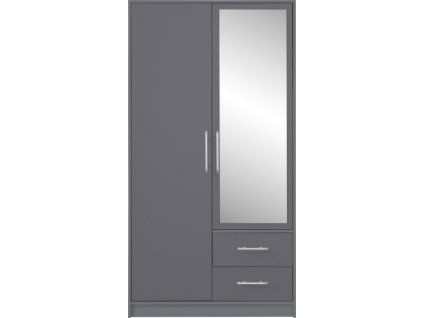 Šatní skříň Smart SRL 3 antracit - se zrcadlem
