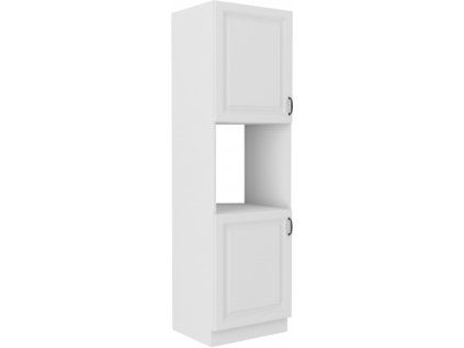 Kuchyňská skříňka Stilo WHWH - 60 DP-210 2F sloupek se zabudovanou troubou, dvířka, bílá + bílá