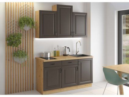 Kuchyňská linka Stilo GRAR grafit + Artisan - Sestava 4