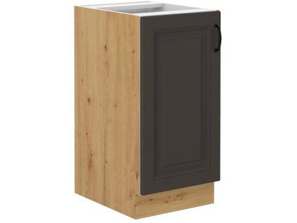 Kuchyňská skříňka Stilo GRAR - dolní 40 D 1F, grafit + Artisan