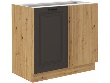 Kuchyňská skříňka Stilo GRAR - dolní rohová maskovnice 105 ND 1F, grafit + Artisan