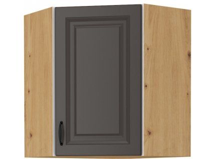 Kuchyňská skříňka Stilo GRAR - horní rohová 60x60 GN-72 1F (45°), grafit + Artisan
