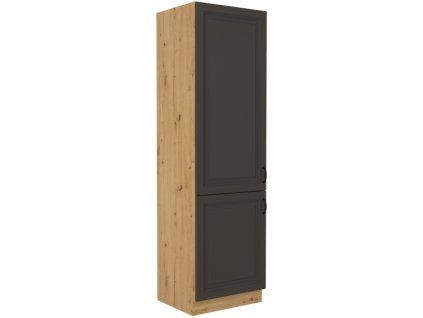Kuchyňská skříňka Stilo GRAR - 60 DK-210 2F potravinová, grafit + Artisan