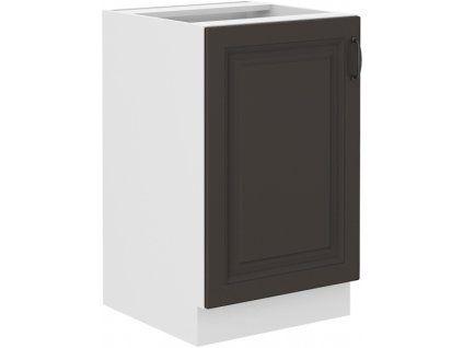 Kuchyňská skříňka Stilo GRWH - dolní 50 ZL 1F dřezová, grafit + bílá