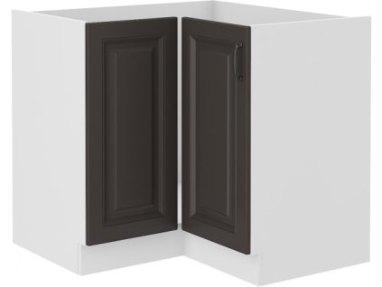 Kuchyňská skříňka Stilo GRWH - dolní rohová 90x90 DN 2F, grafit + bílá
