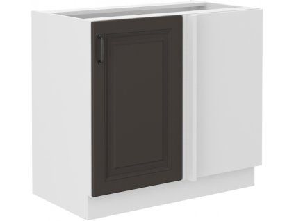 Kuchyňská skříňka Stilo GRWH - dolní rohová maskovnice 105 ND 1F, grafit + bílá