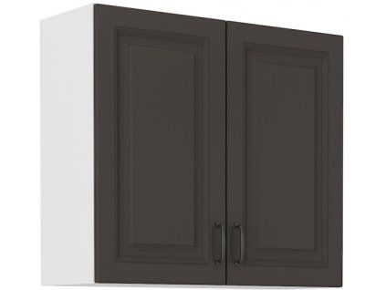 Kuchyňská skříňka Stilo GRWH - horní 80 G-72 2F, grafit + bílá