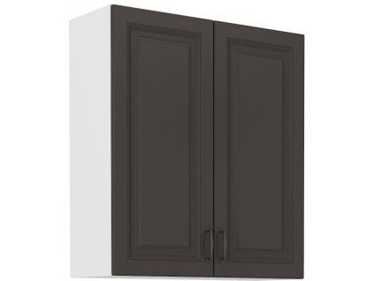 Kuchyňská skříňka Stilo GRWH - horní 80 G-90 2F, grafit + bílá