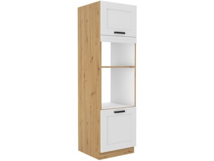 Kuchyňská skříňka Luna WHAR - 60 DPM-210 2F sloupek se zabudovanou troubou a mikrovlnkou, dvířka