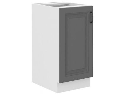Kuchyňská skříňka Stilo DustGRWH - dolní 40 D 1F, Dust Grey + bílá