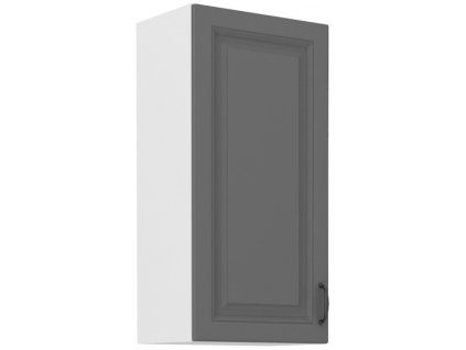 Kuchyňská skříňka Stilo DustGRWH - horní 45 G-90 1F, Dust Grey + bílá