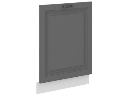 Kuchyňská skříňka Stilo DustGRWH - ZM 713 x 596 cm dvířka pro vestavnou myčku, Dust Grey + bílá