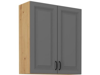 Kuchyňská skříňka Stilo DustGRAR - horní 80 G-90 2F, Dust Grey + Artisan
