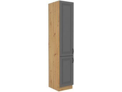 Kuchyňská skříňka Stilo DustGRAR - 40 DK-210 2F potravinová, Dust Grey + Artisan
