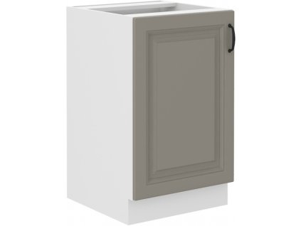 Kuchyňská skříňka Stilo ClayGRWH - dolní 50 ZL 1F dřezová, Clay Grey + bílá