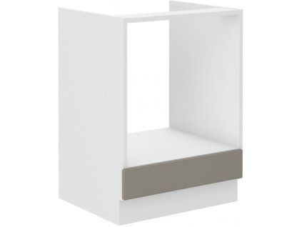 Kuchyňská skříňka Stilo ClayGRWH - dolní 60 D GAZ pro vestavný sporák, Clay Grey + bílá