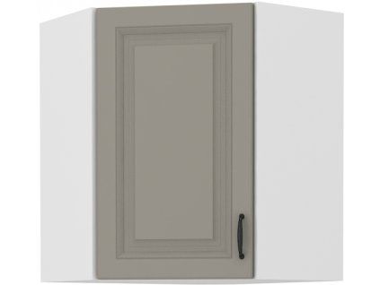Kuchyňská skříňka Stilo ClayGRWH - horní rohová 60x60 GN-72 1F (45°), Clay Grey + bílá