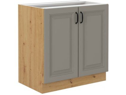 Kuchyňská skříňka Stilo ClayGRAR - dolní 80 D 2F, Clay Grey + Artisan