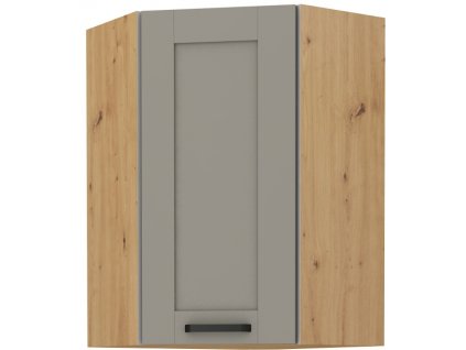 Kuchyňská skříňka Luna ClayGRAR - horní rohová 60x60 GN-90 1F (°45)