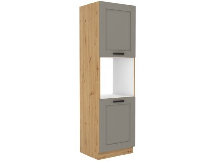 Kuchyňská skříňka Luna ClayGRAR - 60 DP-210 2F sloupek se zabudovanou troubou, dvířka