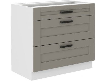 Kuchyňská skříňka Luna ClayGRWH - dolní 80 D 3S šuplíková PREMIUM BOX