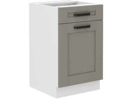 Kuchyňská skříňka Luna ClayGRWH - dolní 50 D 1F 1S dvířka + šuplík PREMIUM BOX