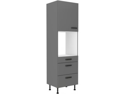 Kuchyňská skříňka Nessa/ANT - 60 DPS-215 3S 1F sloupek se zabudovanou troubou, šuplíkový PREMIUM BOX