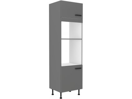 Kuchyňská skříňka Nessa/ANT - 60 DPM-215 2F sloupek se zabudovanou troubou a mikrovlnkou, dvířka