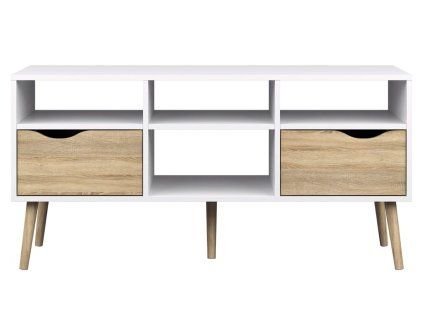 TV stolek Retro 391 bílá/dub