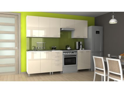 Kuchyňská linka Korry MDR 240/180 jasmín lesk