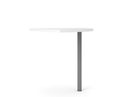 Rohová deska stolu Office 458 bílá/silver grey