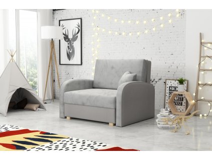 Rozkládací křeslo Vivian Soft I - šedá