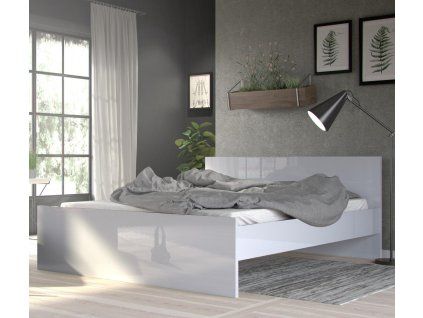 Postel Simplicity 210 160x200 cm bílý lesk