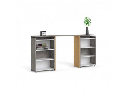 Čelo postele Simplicity 136 šíře 160 cm beton/bílý lesk