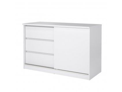 Komoda Simplicity 207 bílý lesk