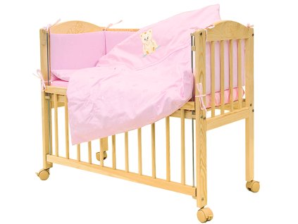 115 2 povleceni do postylky 7dilne scarlett meda do postylky baby scarlett 90 x 41 cm ruzova