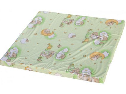 901 4 matrace mracek do ohradky bela zelena 100 x 100 cm