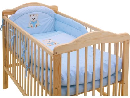2707 1 povleceni do postylky 3dilne scarlett meda modra 100 x 135 cm