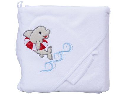 6326 frote rucnik scarlett delfin s kapuci bila