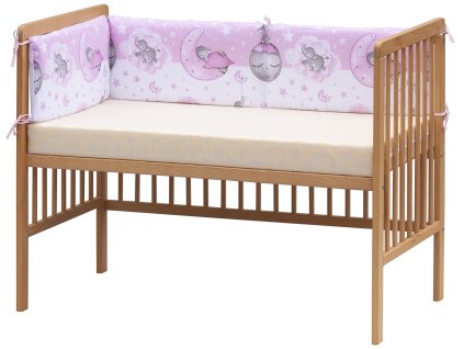 7163 3 mantinel do postylky 4dilny scarlett lucy 180 x 30 cm ruzova
