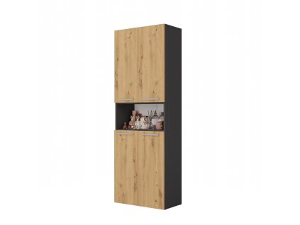 Koupelnová skříňka Noeli 2DK2K antracit/dub artisan